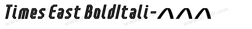 Times East BoldItali字体转换